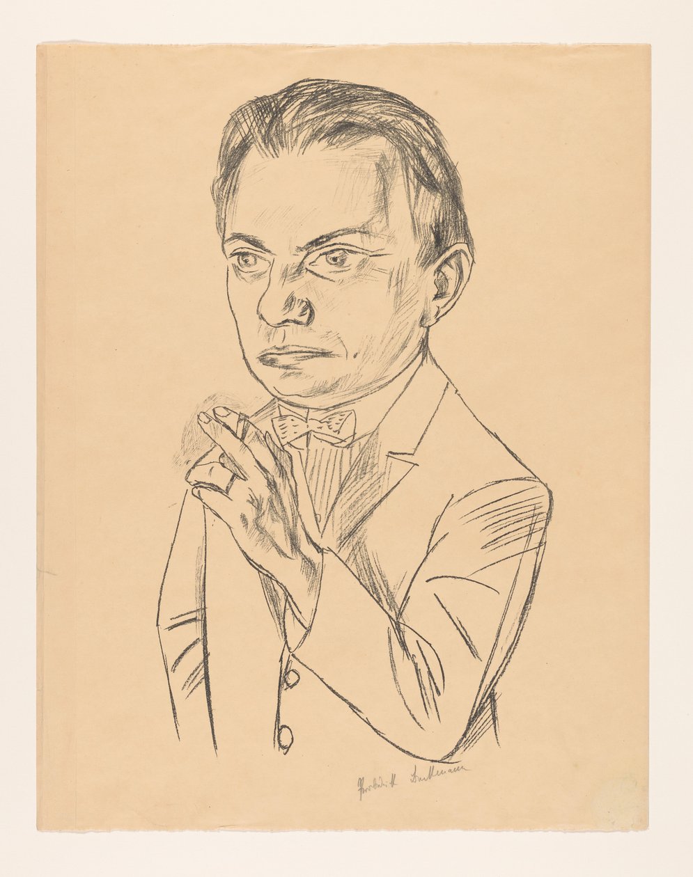 Önarckép cigarettával alkotó: Max Beckmann (signed by artist)