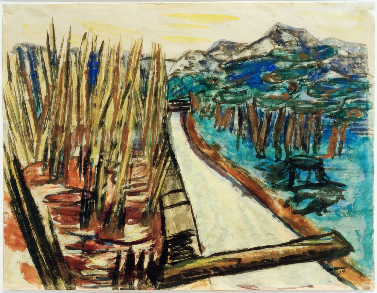 Esti táj (Ohlstadt) alkotó: Max Beckmann
