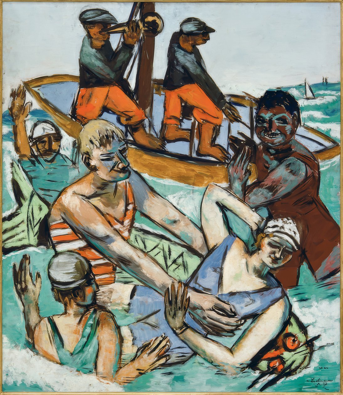 Fürdő augusztusban alkotó: Max Beckmann
