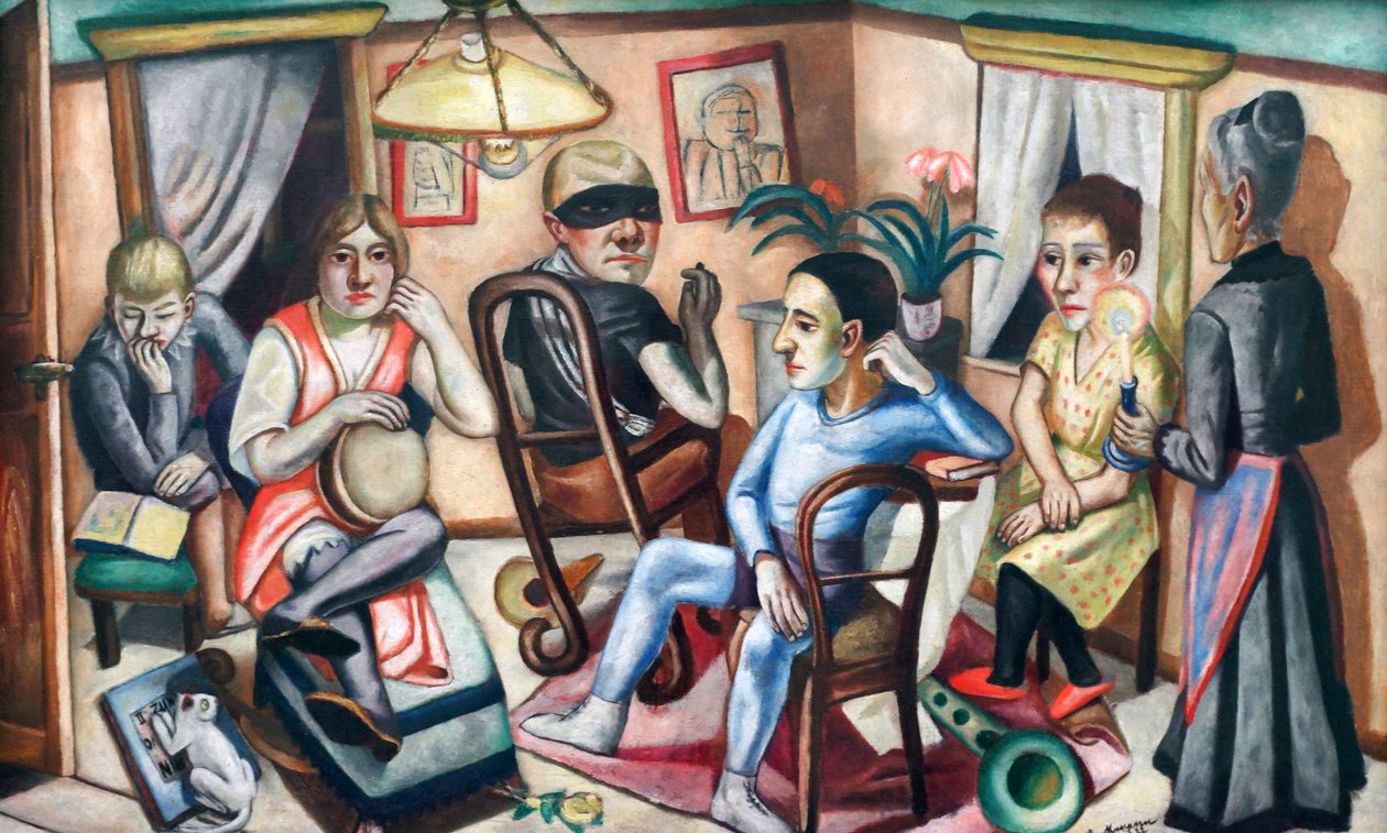 Az álarcosbál előtt alkotó: Max Beckmann