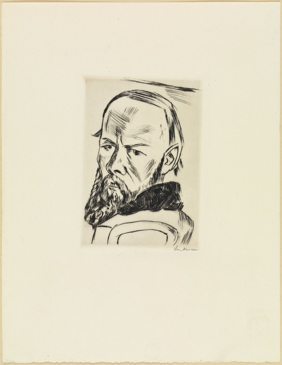 Dosztojevszkij portréja alkotó: Max Beckmann
