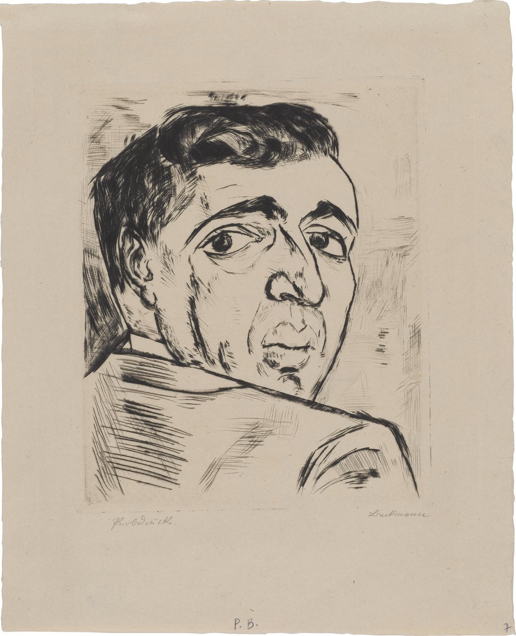 Israel Ber Neumann (1887–1961) portréja alkotó: Max Beckmann