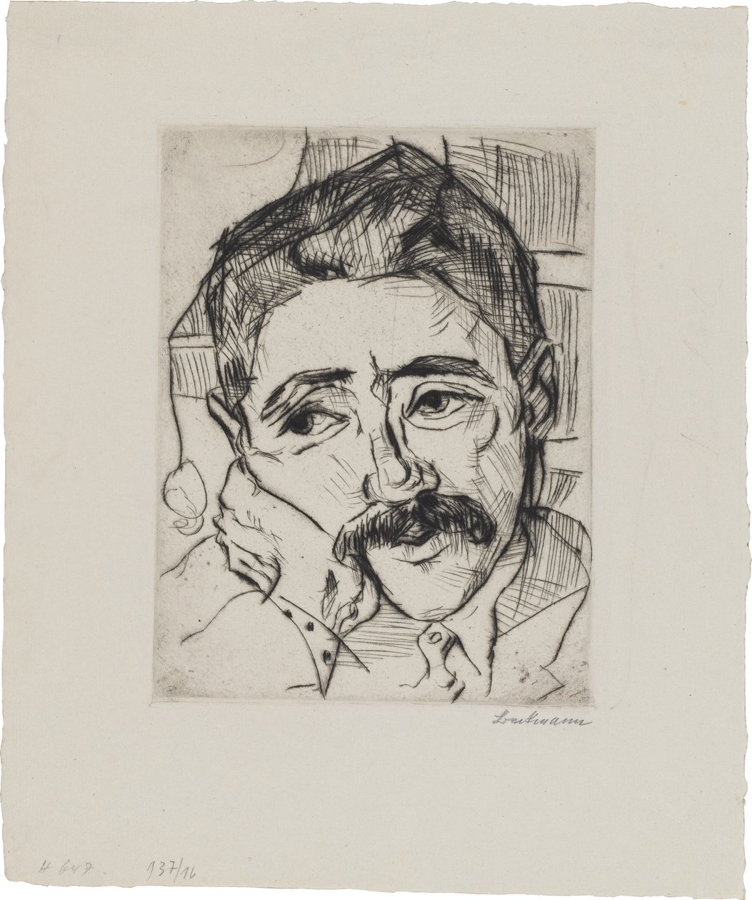 Walter Carl portréja (1884-1956) alkotó: Max Beckmann