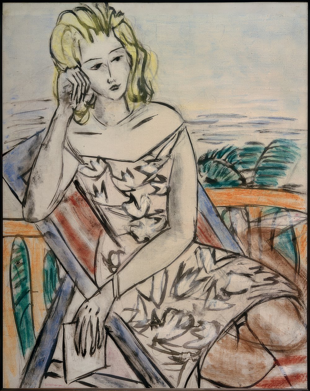 Egy fiatal lány portréja alkotó: Max Beckmann