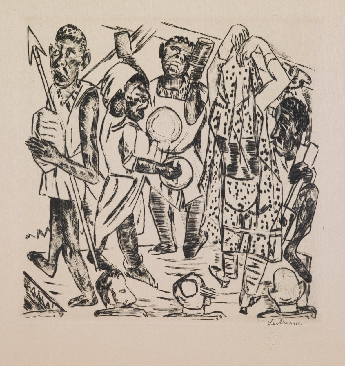 Black Dance, 9. lemez az „Éves Vásár” portfóliójából alkotó: Max Beckmann