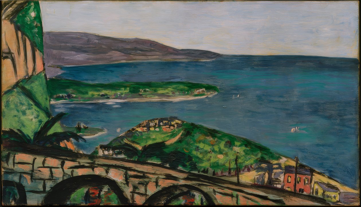 Kilátás Cap Martinra, kék alkotó: Max Beckmann