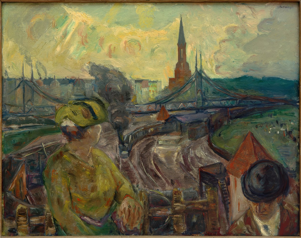 Kilátás a Gesundbrunnen vasútállomásra alkotó: Max Beckmann