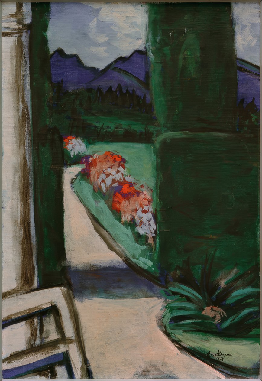 Kilátás a pavilonból. Ohlstadt alkotó: Max Beckmann