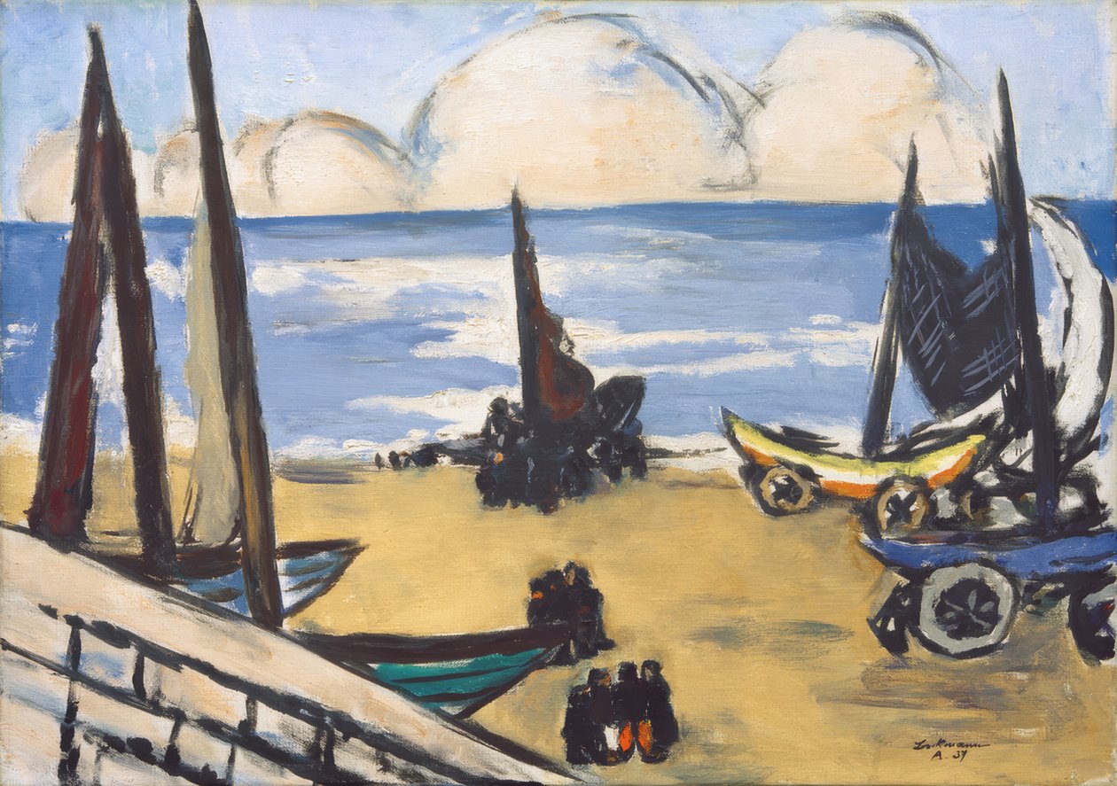 Hajók a tengerparton alkotó: Max Beckmann