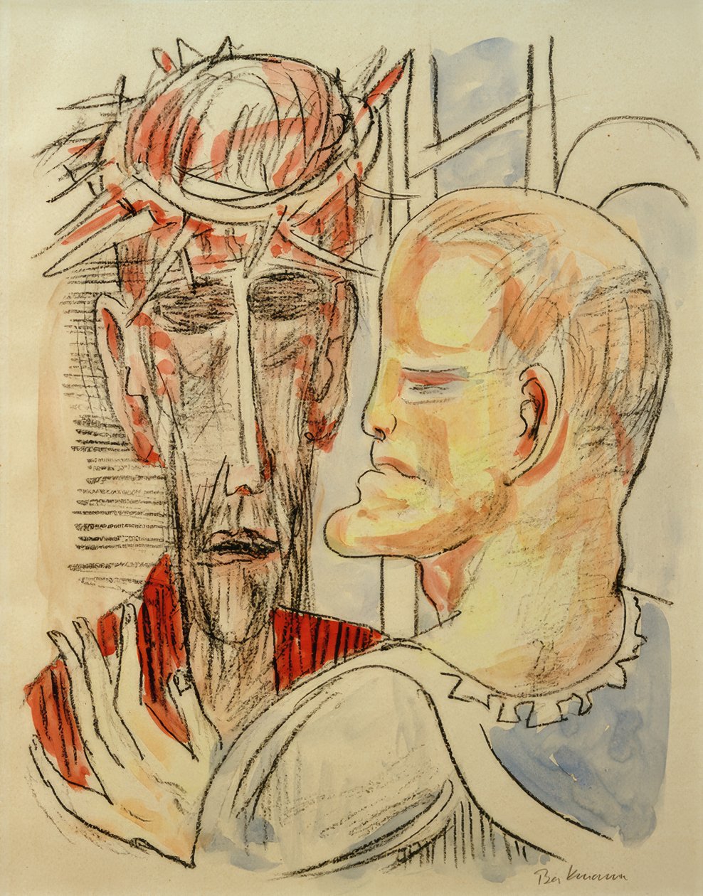KRISZTUS ÉS PILATUS (Krisztus és Pilátus) alkotó: Max Beckmann