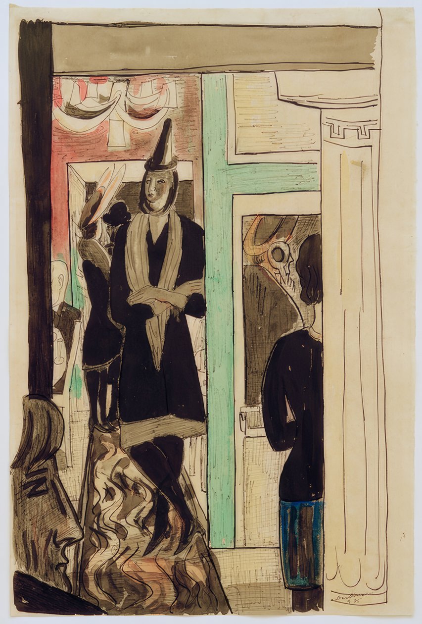 Kávézó (telefon) alkotó: Max Beckmann