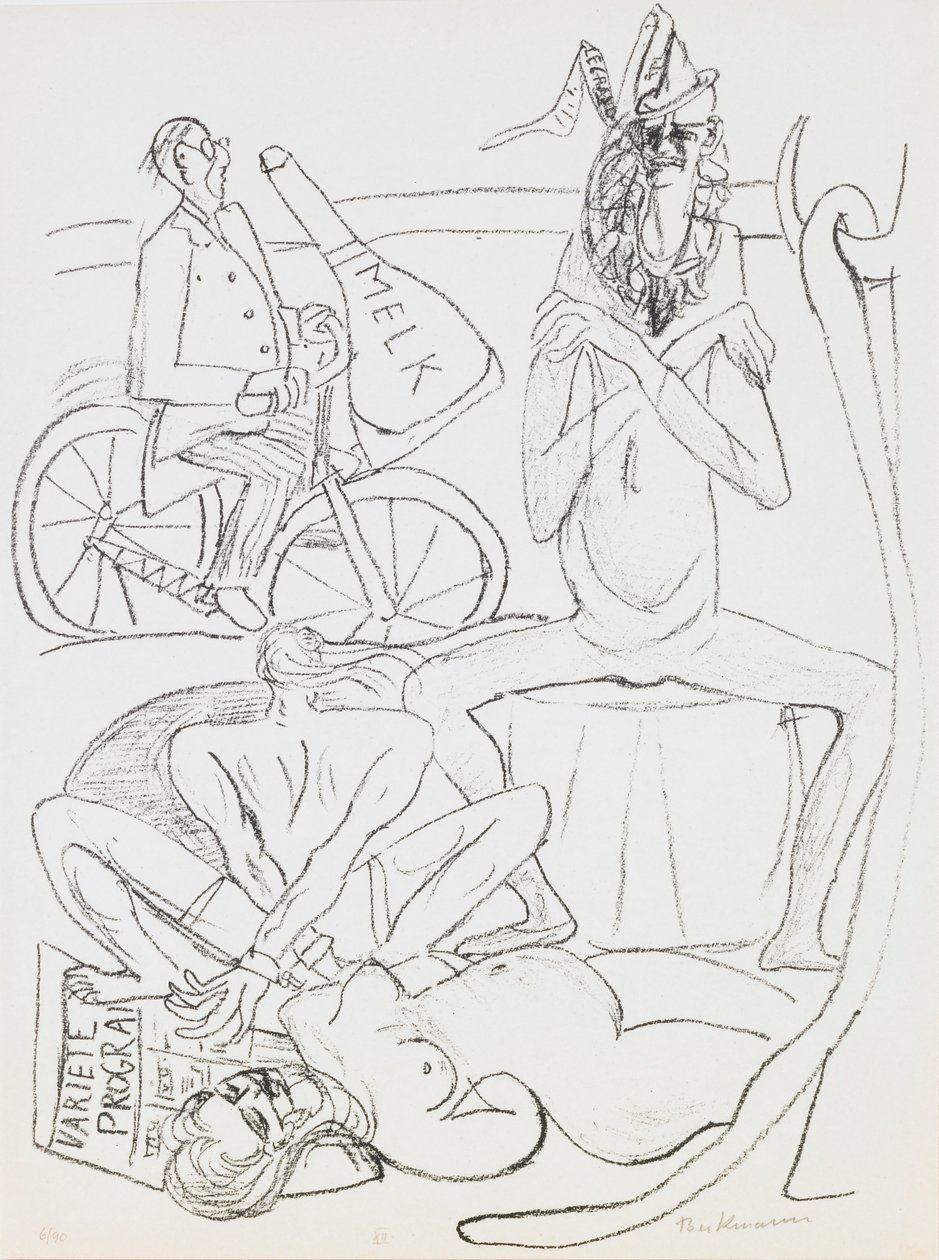 Cirkusz, 12-es lemez a „Nap és álom” portfólióból alkotó: Max Beckmann