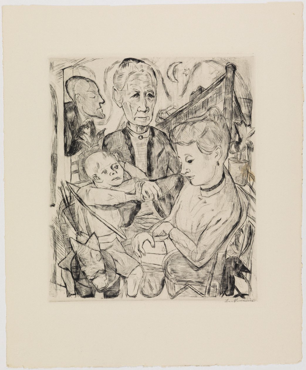 Családi jelenet (Beckmann család) alkotó: Max Beckmann