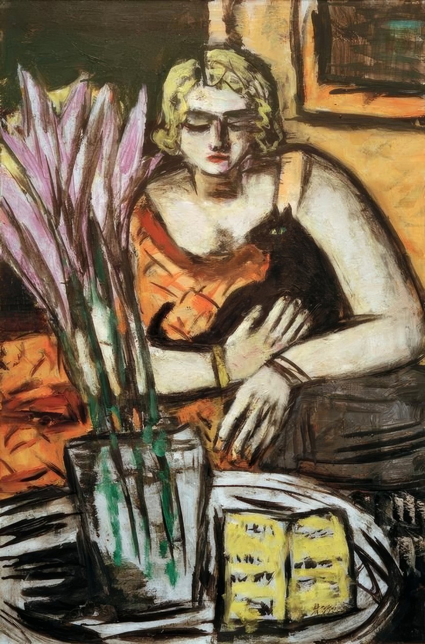 Nő macskával alkotó: Max Beckmann