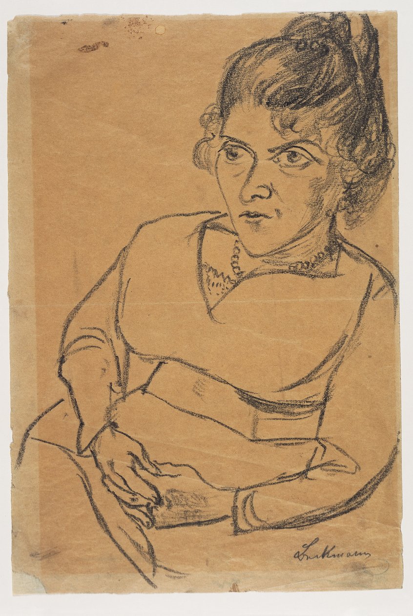 Fridel Battenberg, Halbfigur, sitzend alkotó: Max Beckmann