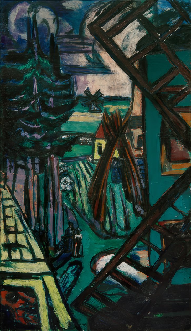 Nagy táj Larenből szélmalommal alkotó: Max Beckmann