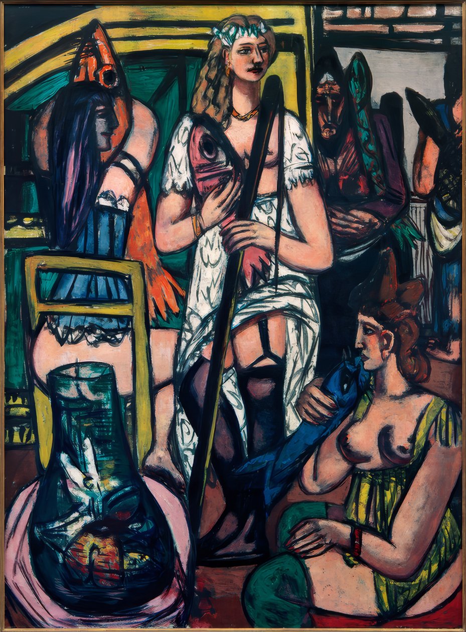Nagy kép a nőkről, halásznőkről alkotó: Max Beckmann