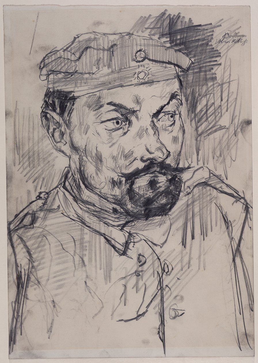Ernst Pflanz, a Honvédség tagja, fej és váll alkotó: Max Beckmann