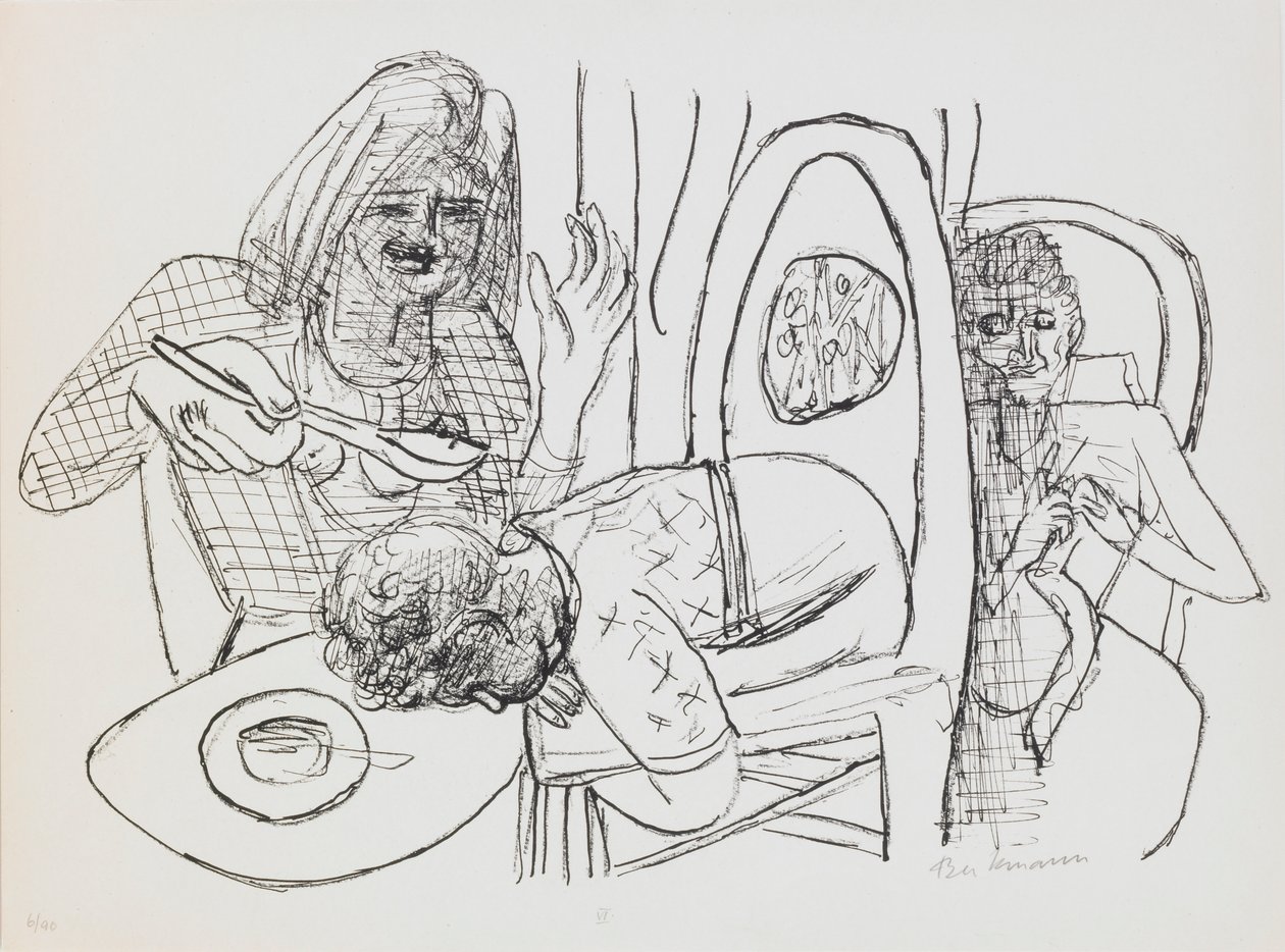 Nem akarom megenni a levesem, 6. tányér a „Nap és álom” portfólióból alkotó: Max Beckmann