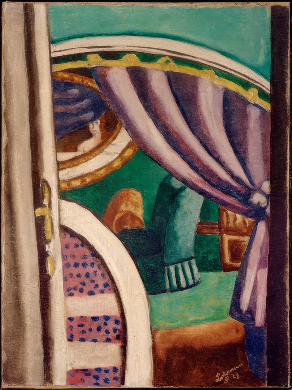 Lila belső (a zöld fotel) alkotó: Max Beckmann