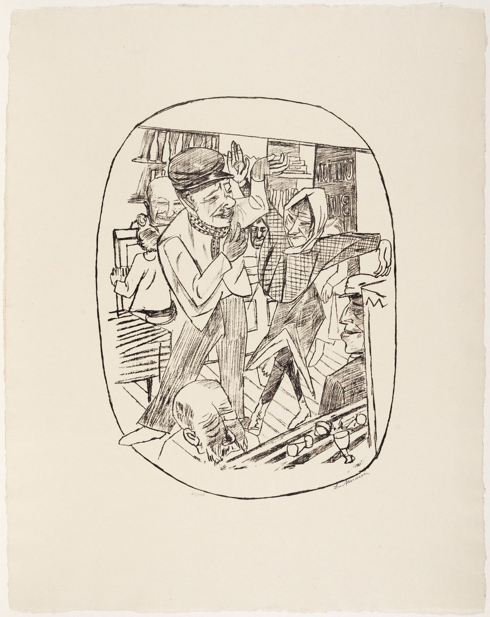 Olcsó kocsma alkotó: Max Beckmann