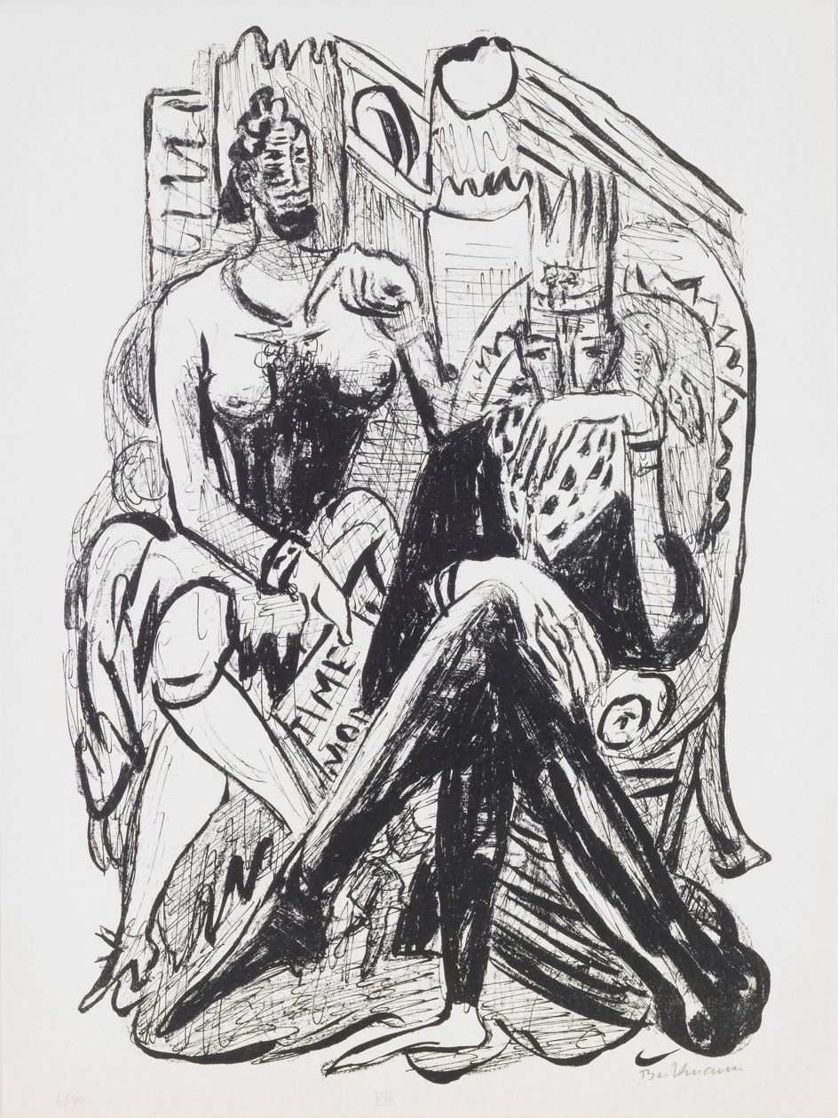 Király és demagóg, 8. lemez a „Nap és álom” portfólióból alkotó: Max Beckmann