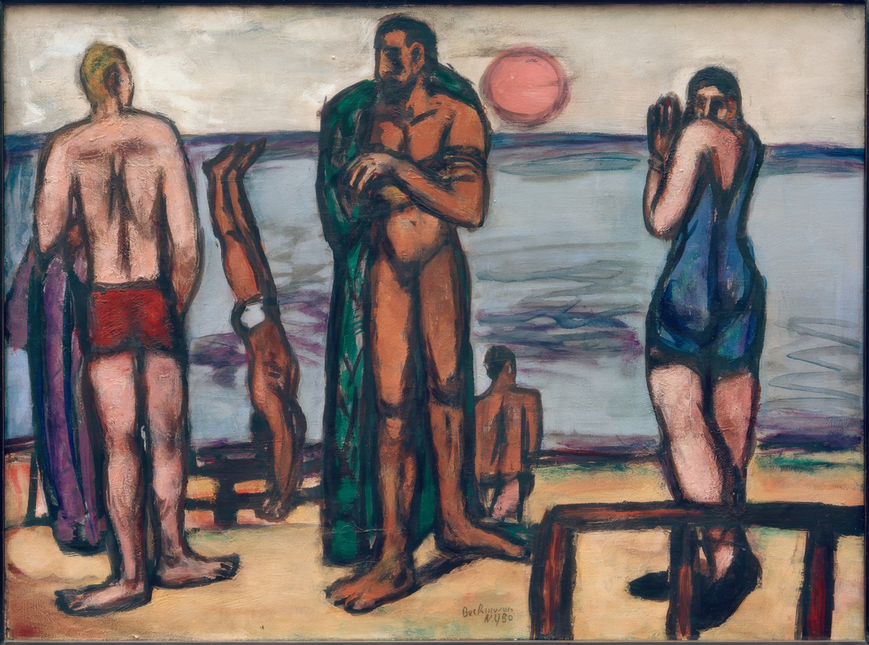 Kis kép fürdőzőkkel alkotó: Max Beckmann