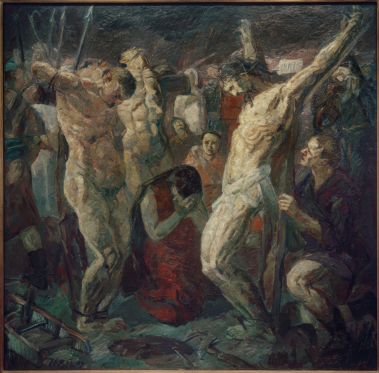 keresztre feszítés alkotó: Max Beckmann
