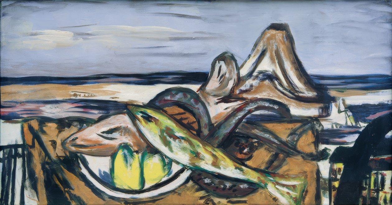 Landschaft mit tenger gyümölcsei alkotó: Max Beckmann