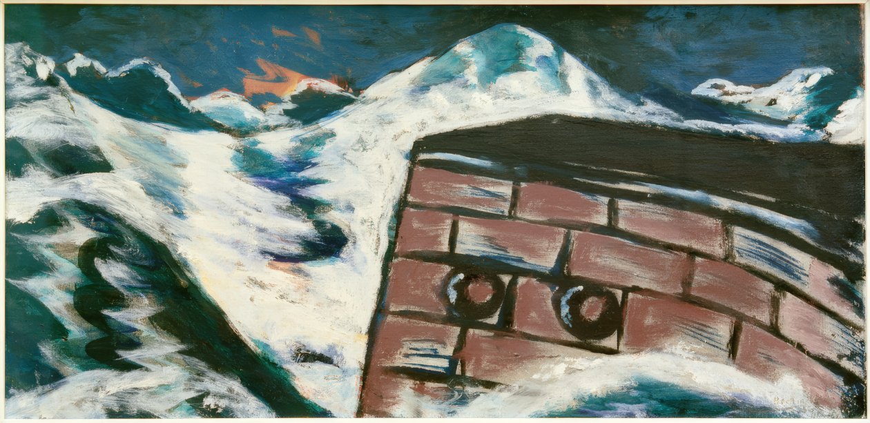 Leszállási rakpart viharban alkotó: Max Beckmann