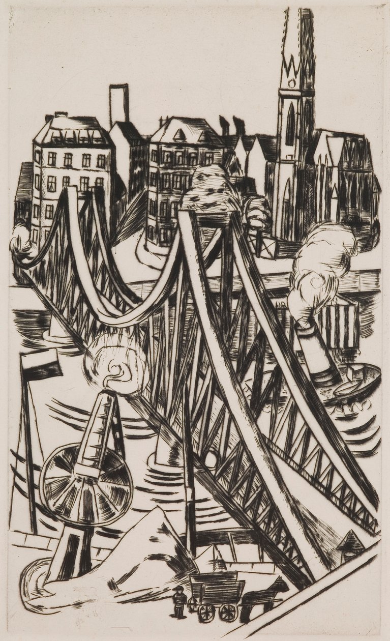 Nagy híd ("Eiserner Steg" Frankfurt am Mainban) alkotó: Max Beckmann