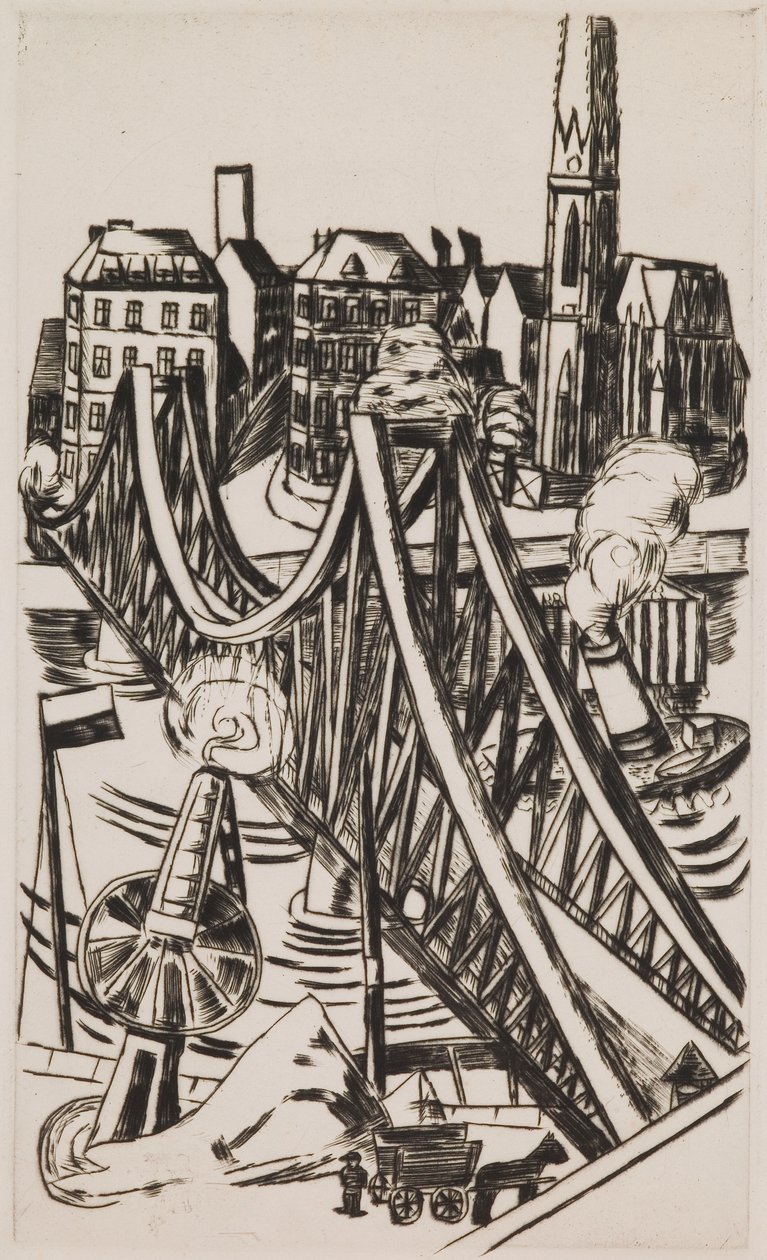 Nagy híd ("Eiserner Steg" Frankfurt am Mainban) alkotó: Max Beckmann