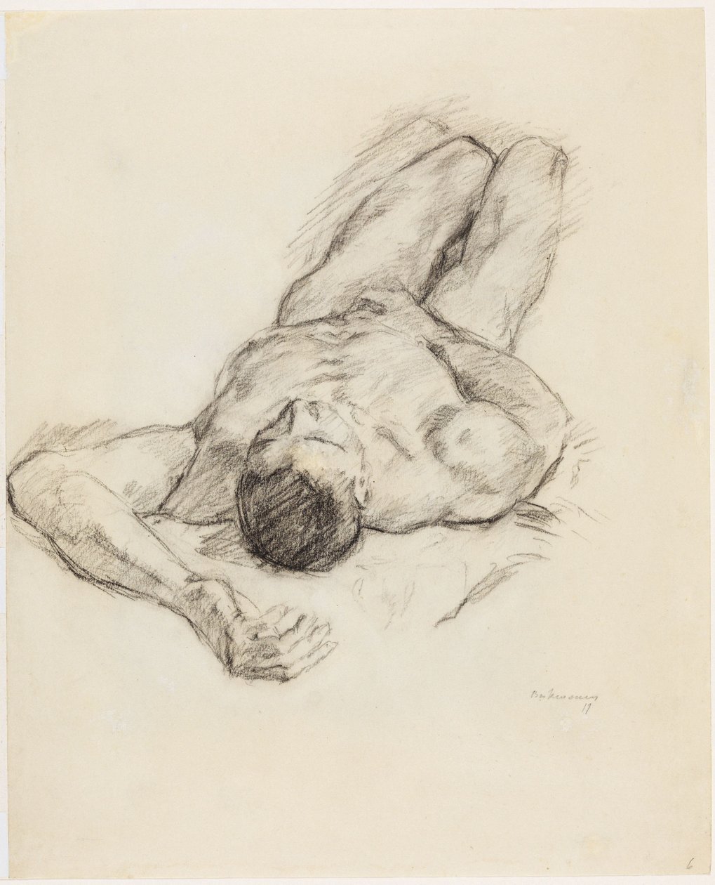 Fekvő férfi akt alkotó: Max Beckmann
