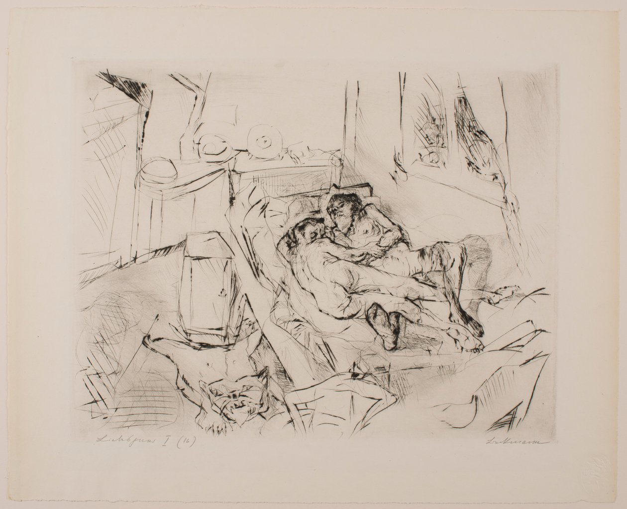 Lovers I, 4. lemez az „Arcok” portfólióból alkotó: Max Beckmann