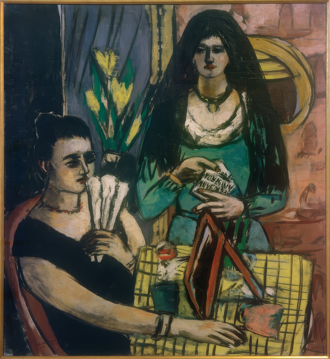 Lány fekete, zöld alkotó: Max Beckmann