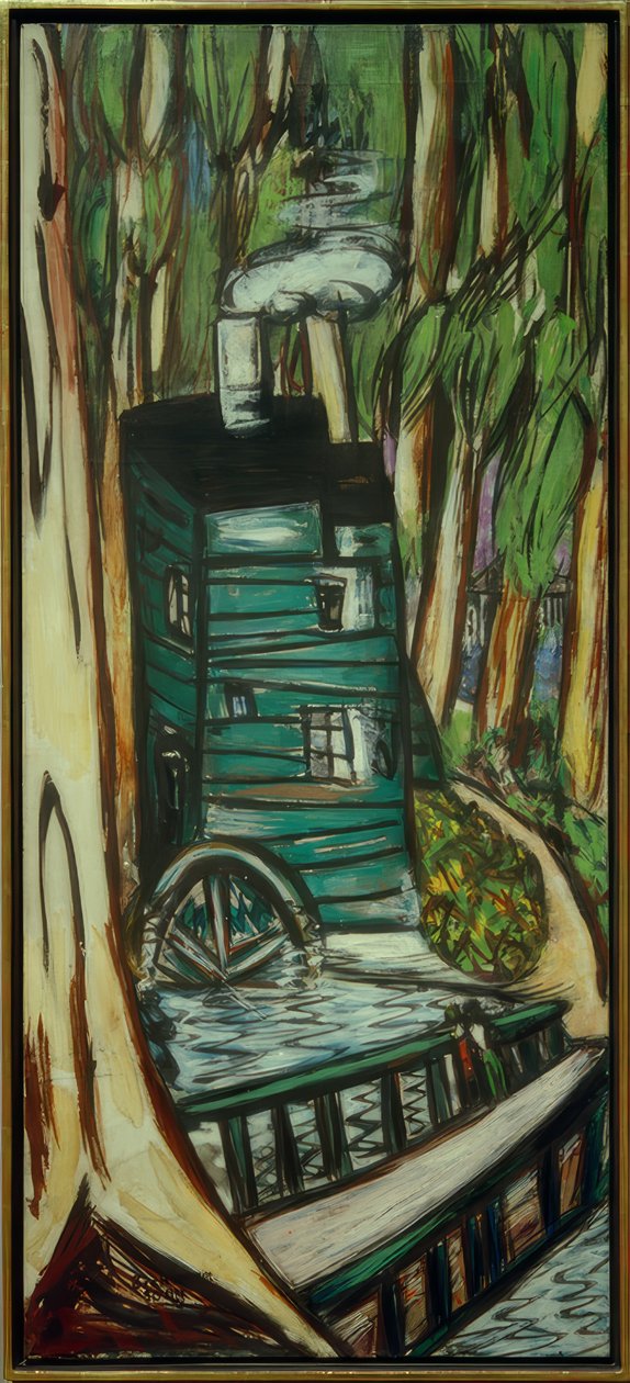 Malom az eukaliptusz erdőben (Mills College) alkotó: Max Beckmann