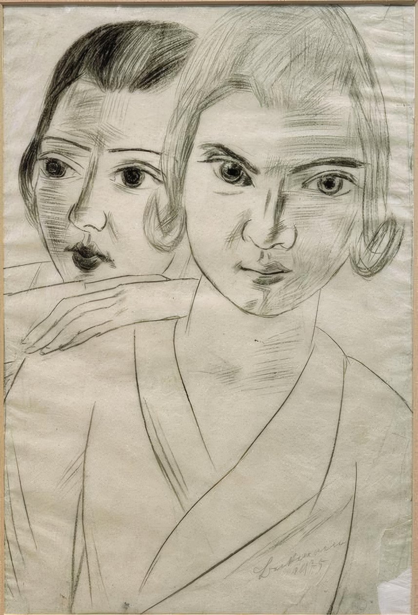 Pizchen és Quappi – Marie-Louise von Motesiczky és Mathilde von Kaulbach kettős portréja alkotó: Max Beckmann