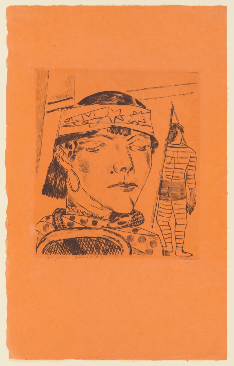 Tafel 10 der Serie: Jährlicher Jahrmarkt alkotó: Max Beckmann