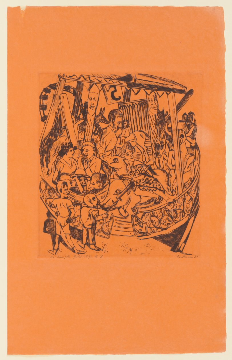 Tafel 7 der Serie: Jahrmarkt alkotó: Max Beckmann