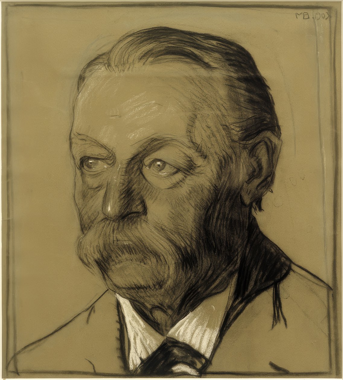 Friedrich Beckmann bácsi portréja, félprofil balra alkotó: Max Beckmann