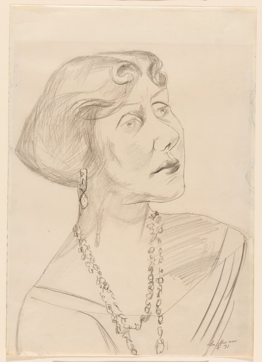 Lilly von Schnitzler portréja alkotó: Max Beckmann