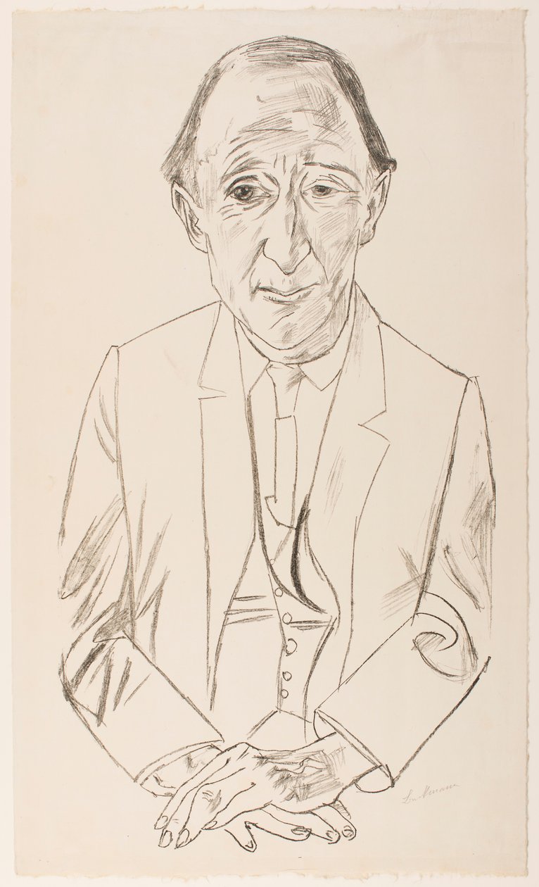 Frederik Delius zeneszerző portréja alkotó: Max Beckmann
