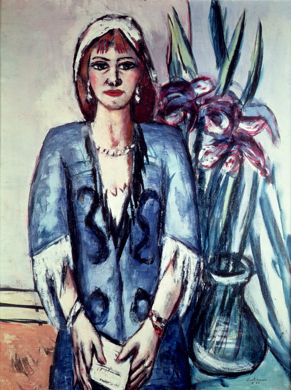 Quappi kék és szürke színben alkotó: Max Beckmann
