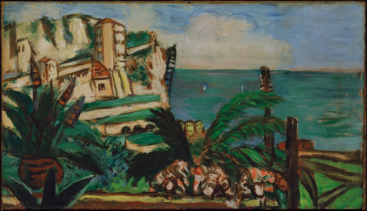 Riviérális táj sziklákkal alkotó: Max Beckmann