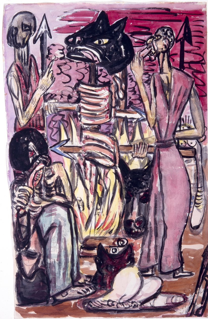 Áldozati étkezés alkotó: Max Beckmann