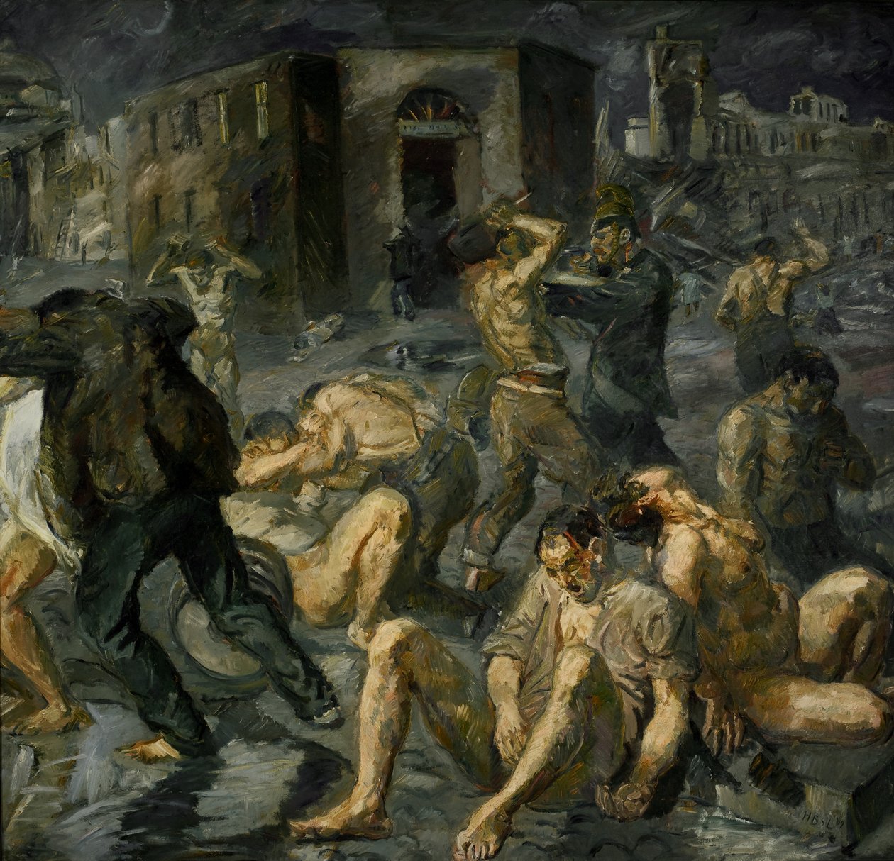 Jelenet Messina elpusztításából alkotó: Max Beckmann