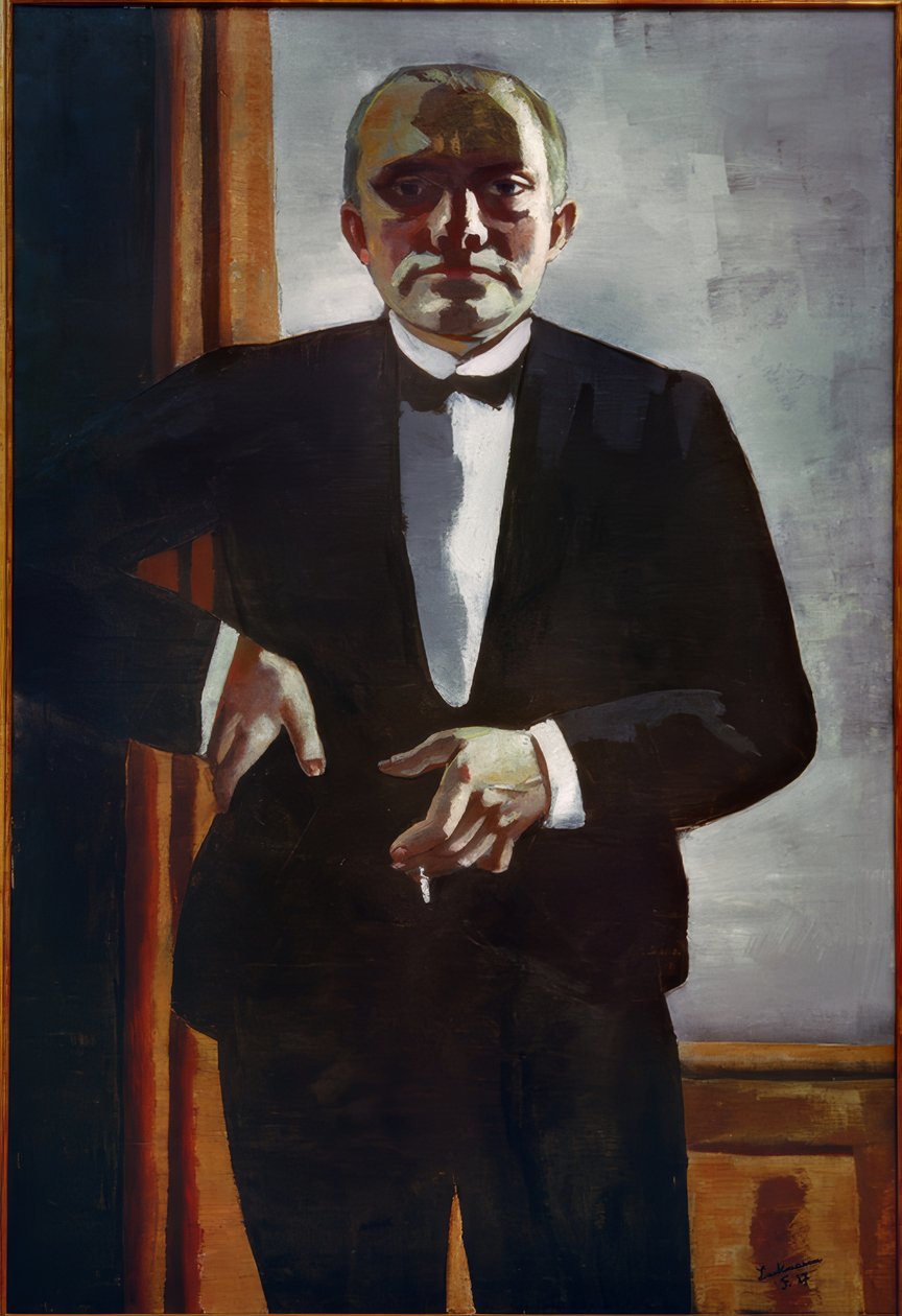 Önarckép vacsora zakóban alkotó: Max Beckmann