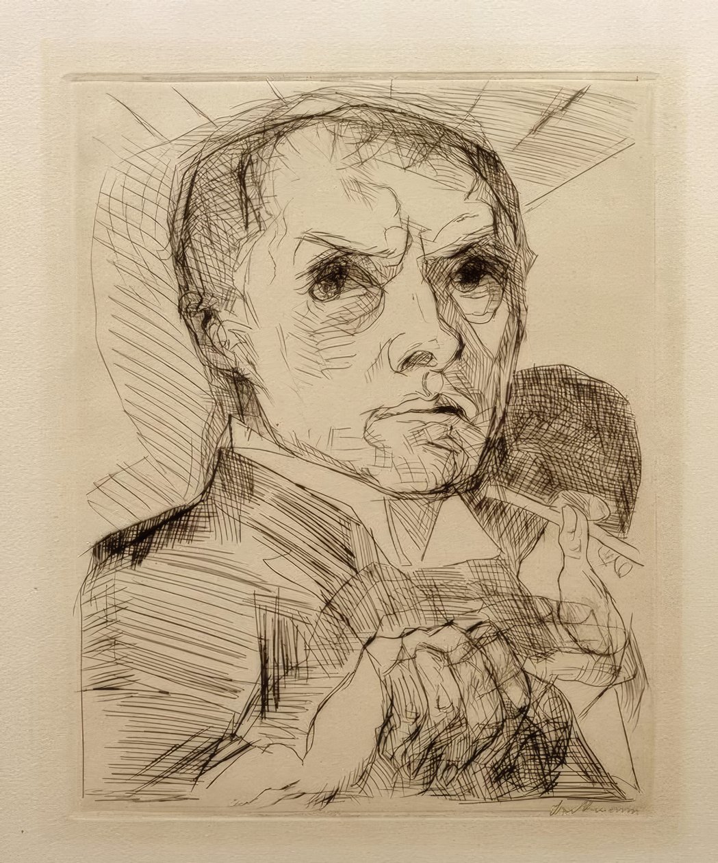 Önarckép ceruzával alkotó: Max Beckmann