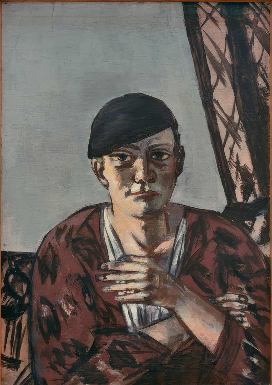 Önarckép fekete sapkával alkotó: Max Beckmann
