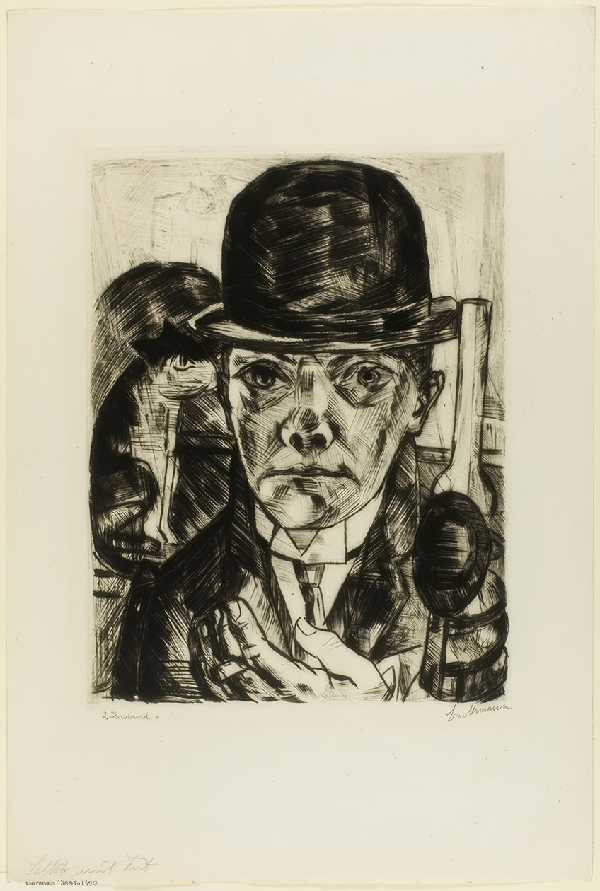 Önarckép Bowler kalapban alkotó: Max Beckmann